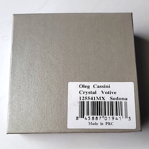 NIB SIGNED OLEG CASSINI CRYSTAL MULTI FACETED SEDONA VOTIVE CANDLE HOLDE - Picture 11 of 11